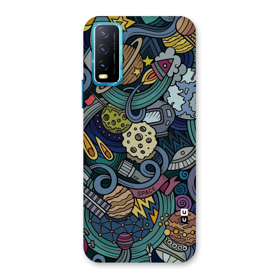 Space Pattern Blue Back Case for Vivo Y20A