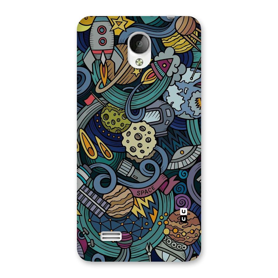 Space Pattern Blue Back Case for Vivo Y21