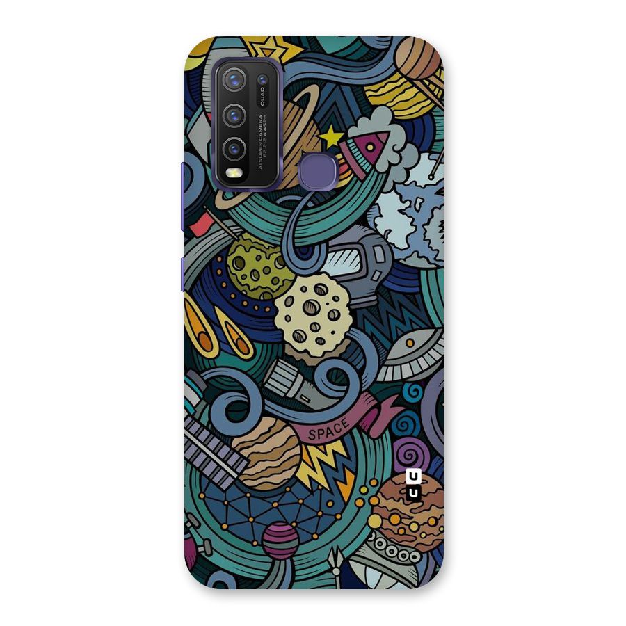 Space Pattern Blue Back Case for Vivo Y50