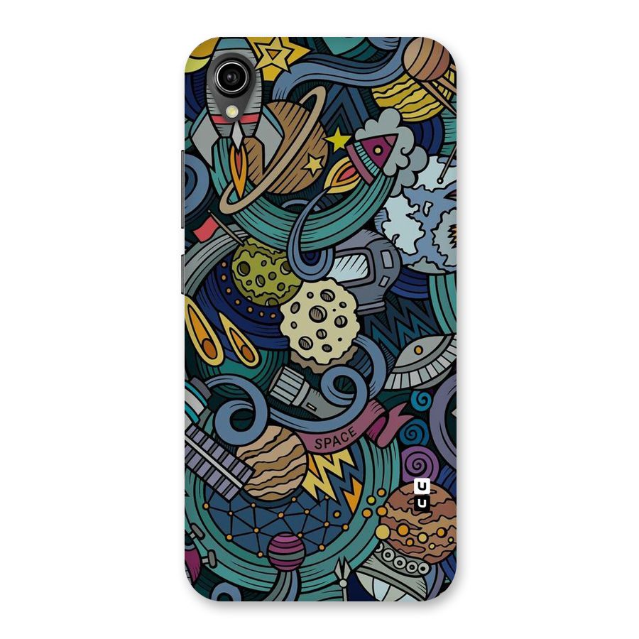 Space Pattern Blue Back Case for Vivo Y90