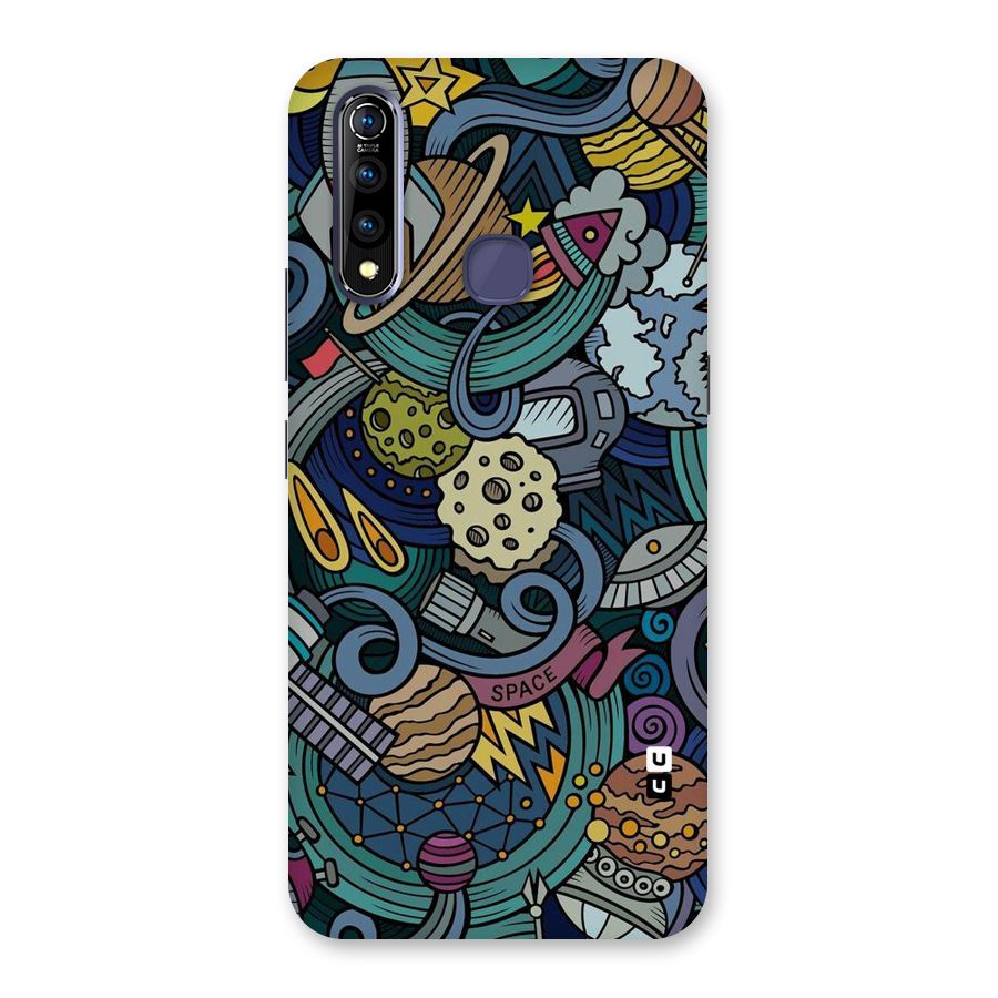 Space Pattern Blue Back Case for Vivo Z1 Pro