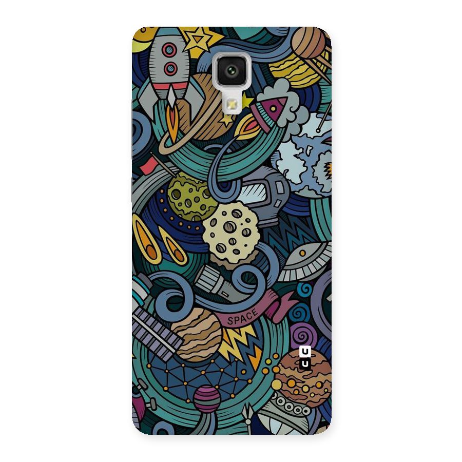 Space Pattern Blue Back Case for Xiaomi Mi 4