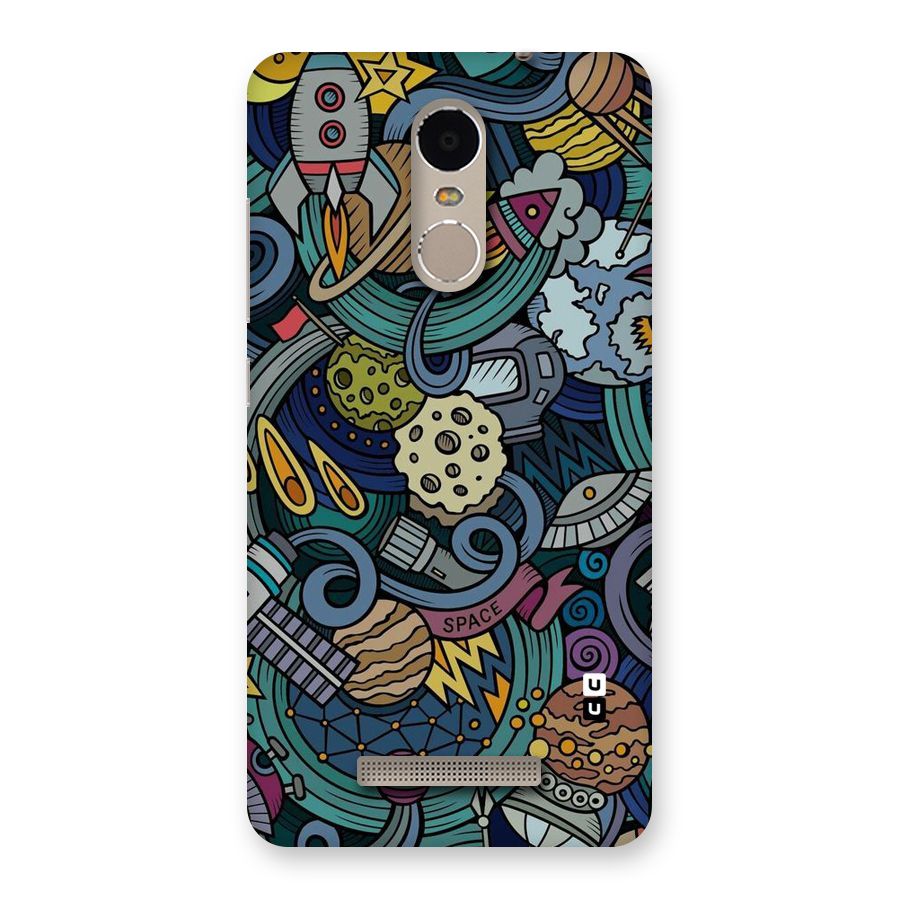 Space Pattern Blue Back Case for Xiaomi Redmi Note 3