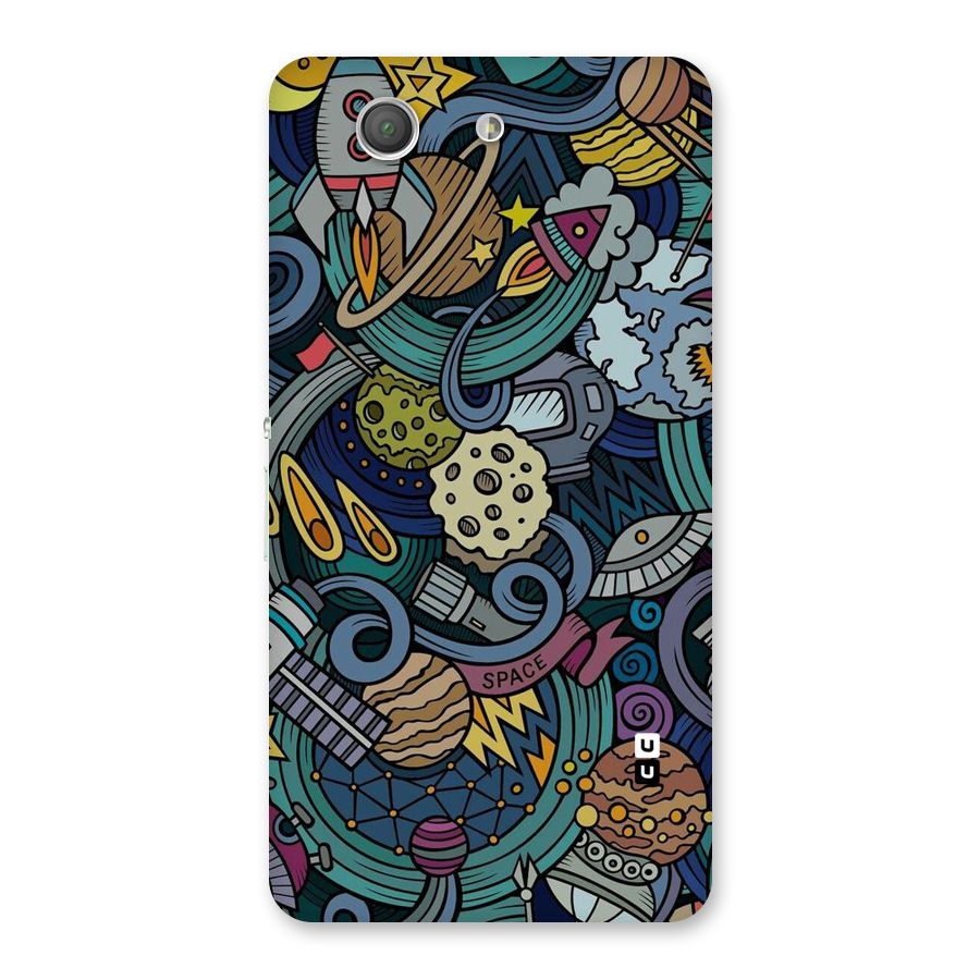 Space Pattern Blue Back Case for Xperia Z3 Compact