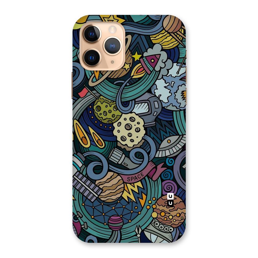 Space Pattern Blue Back Case for iPhone 11 Pro