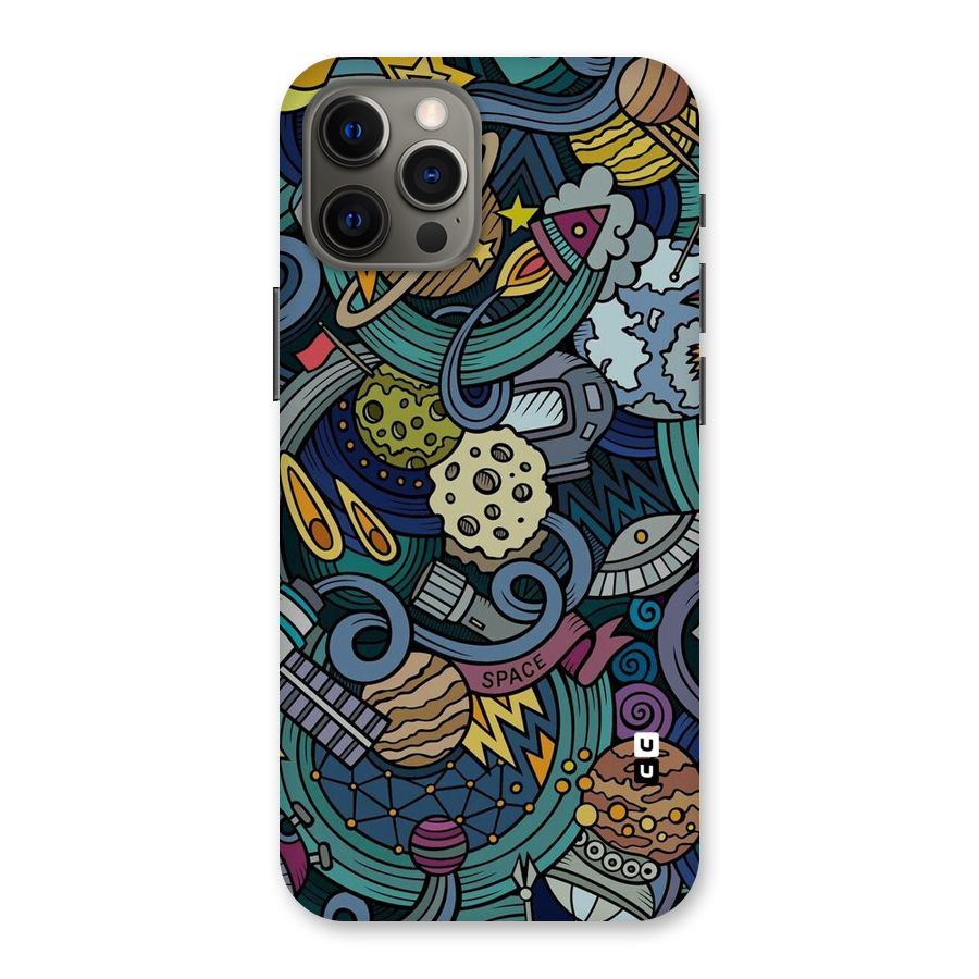 Space Pattern Blue Back Case for iPhone 12 Pro Max