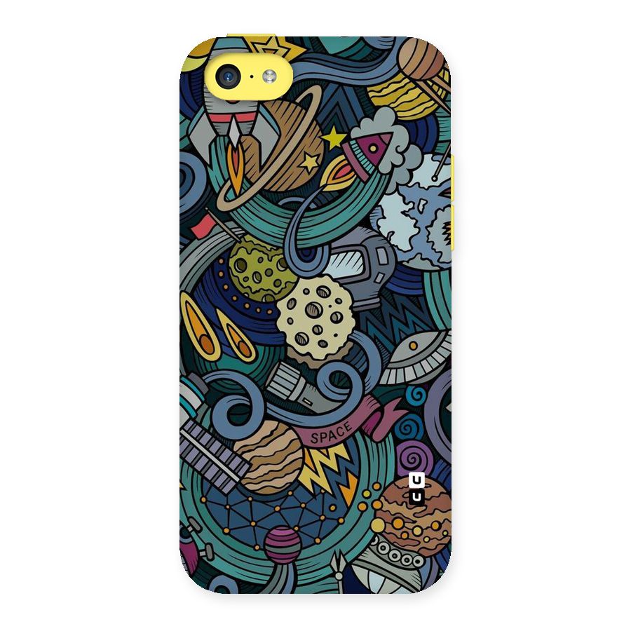 Space Pattern Blue Back Case for iPhone 5C