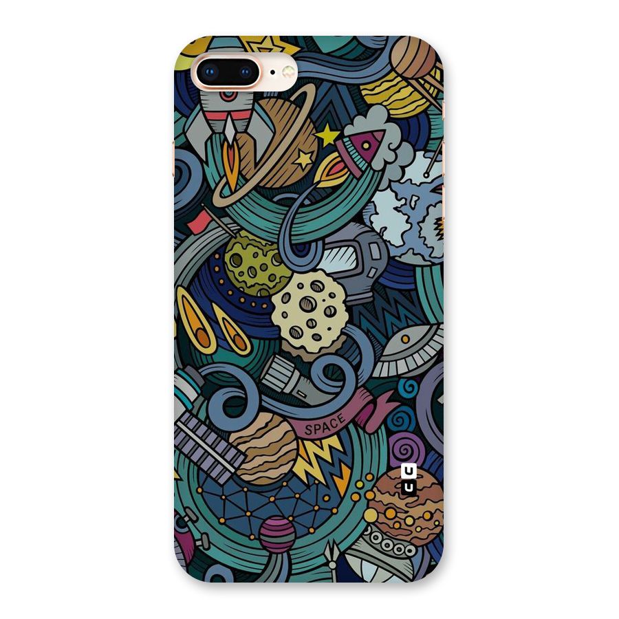 Space Pattern Blue Back Case for iPhone 8 Plus