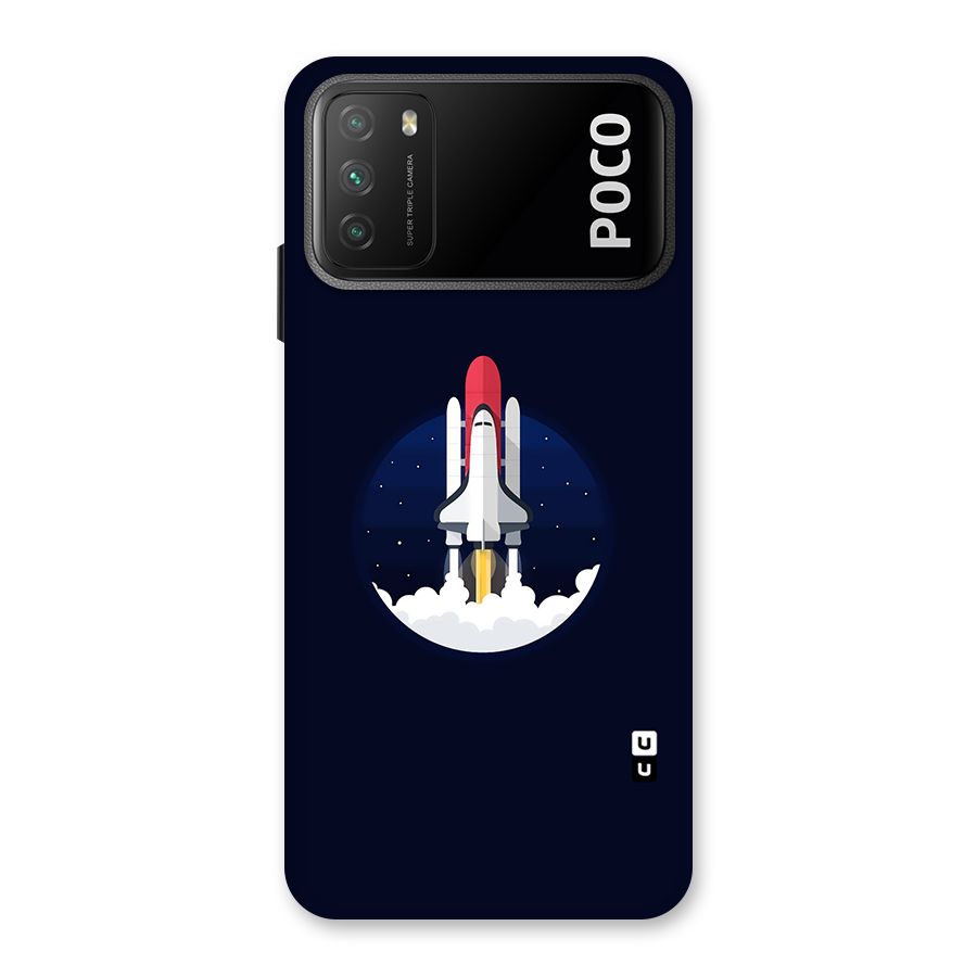 Space Rocket Minimal Back Case for Poco M3