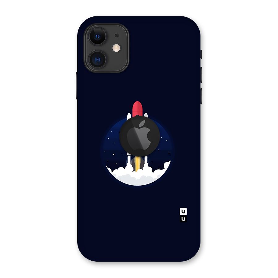 Space Rocket Minimal Back Case for iPhone 11 Logo Cut