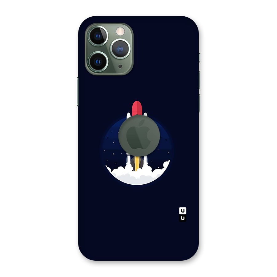 Space Rocket Minimal Back Case for iPhone 11 Pro Logo  Cut