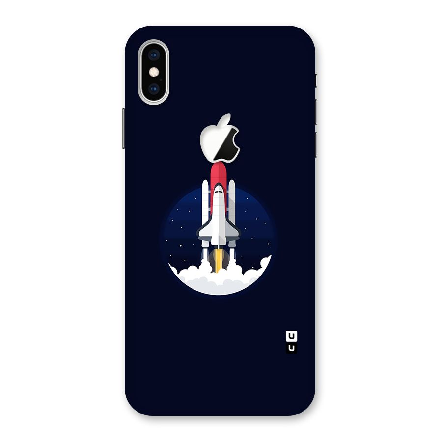 Space Rocket Minimal Back Case for iPhone XS Max Apple Cut