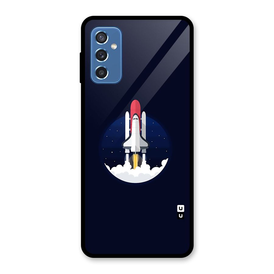 Space Rocket Minimal Glass Back Case for Galaxy M52 5G
