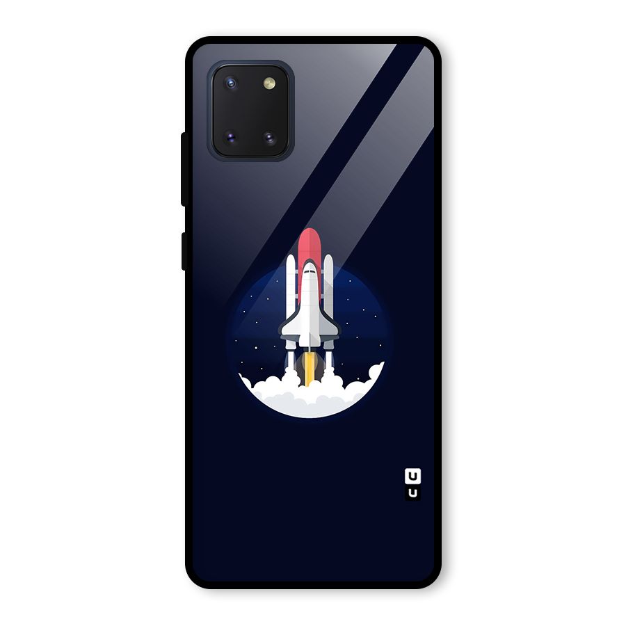 Space Rocket Minimal Glass Back Case for Galaxy Note 10 Lite