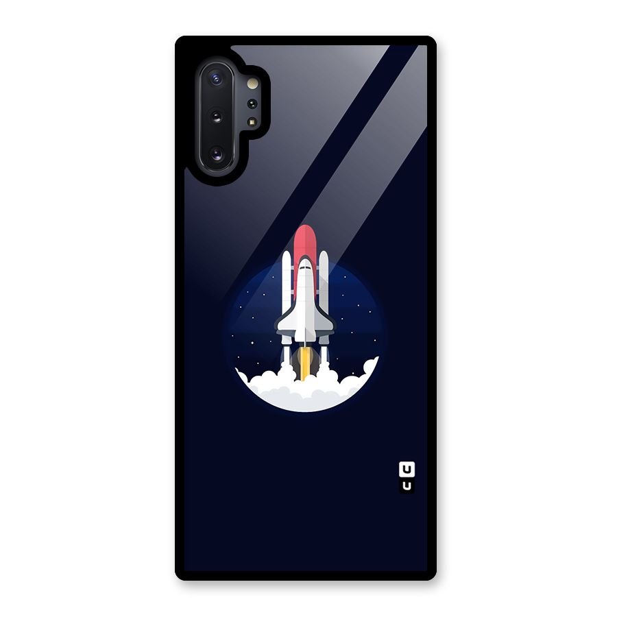 Space Rocket Minimal Glass Back Case for Galaxy Note 10 Plus