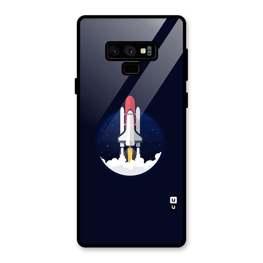 Space Rocket Minimal Glass Back Case for Galaxy Note 9