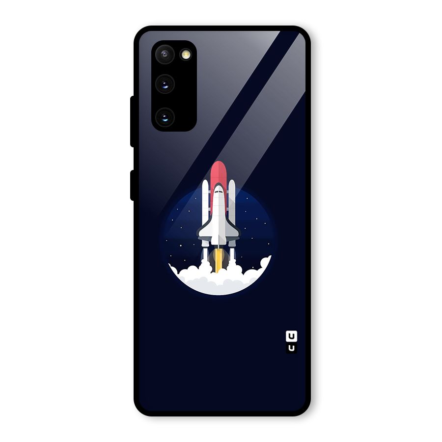 Space Rocket Minimal Glass Back Case for Galaxy S20 FE