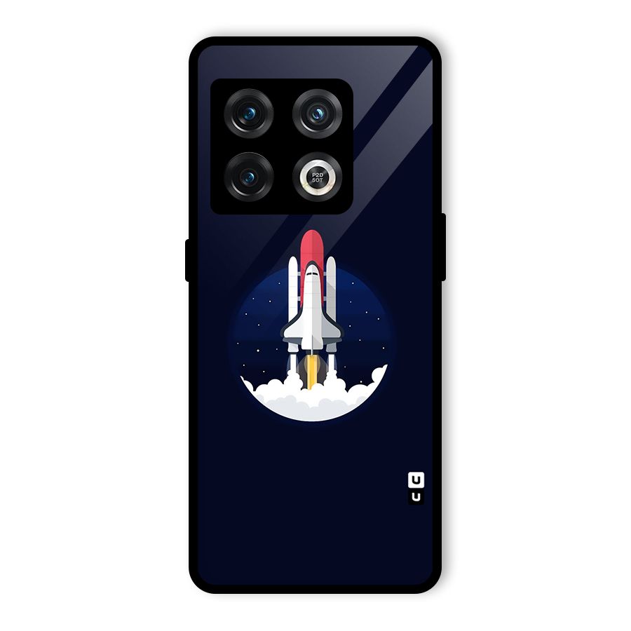 Space Rocket Minimal Glass Back Case for OnePlus 10 Pro 5G