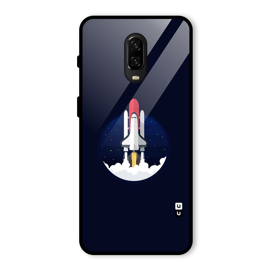 Space Rocket Minimal Glass Back Case for OnePlus 6T