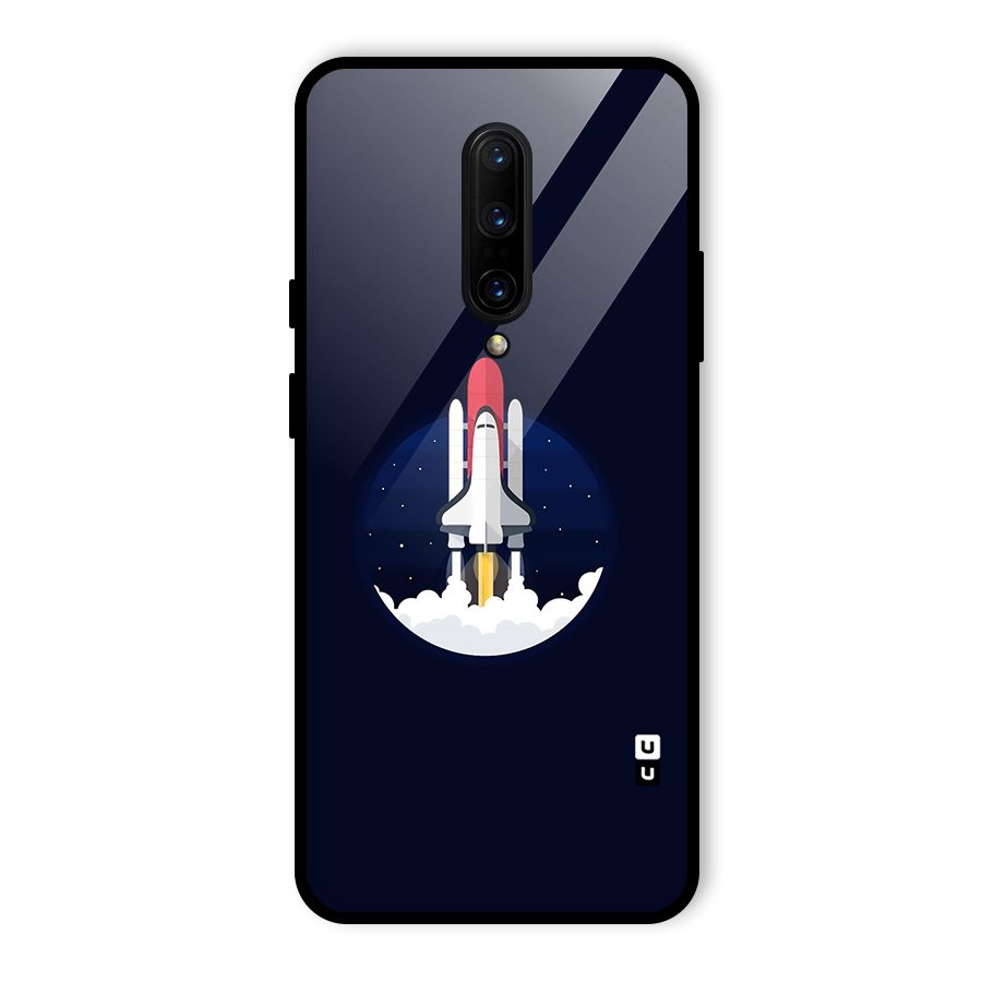 Space Rocket Minimal Glass Back Case for OnePlus 7 Pro