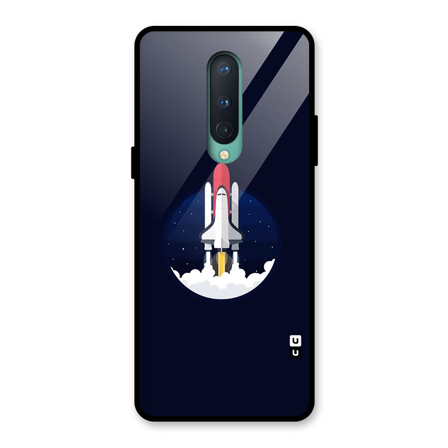 Space Rocket Minimal Glass Back Case for OnePlus 8