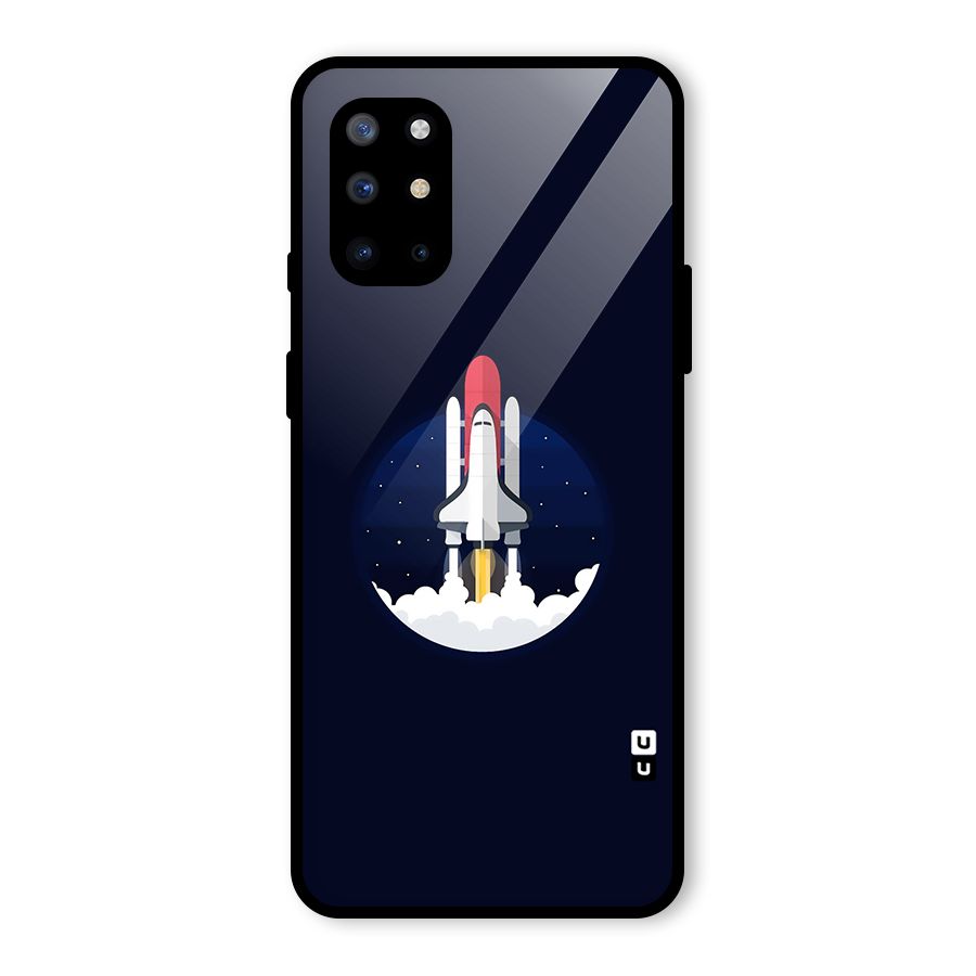 Space Rocket Minimal Glass Back Case for OnePlus 8T