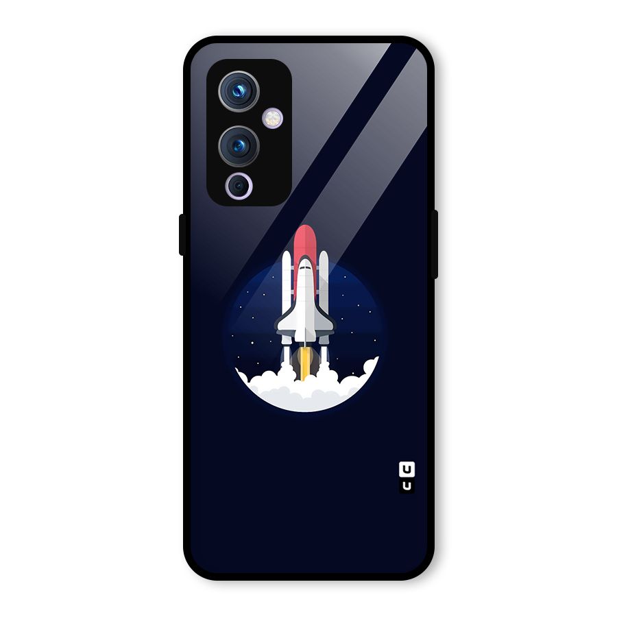 Space Rocket Minimal Glass Back Case for OnePlus 9