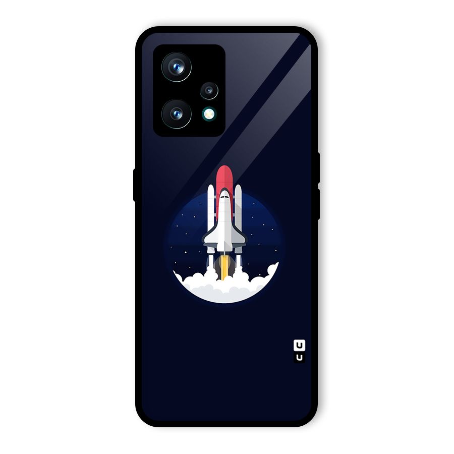 Space Rocket Minimal Glass Back Case for Realme 9 Pro Plus 5G