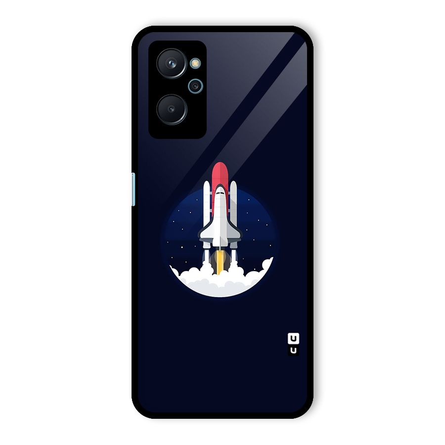 Space Rocket Minimal Glass Back Case for Realme 9i