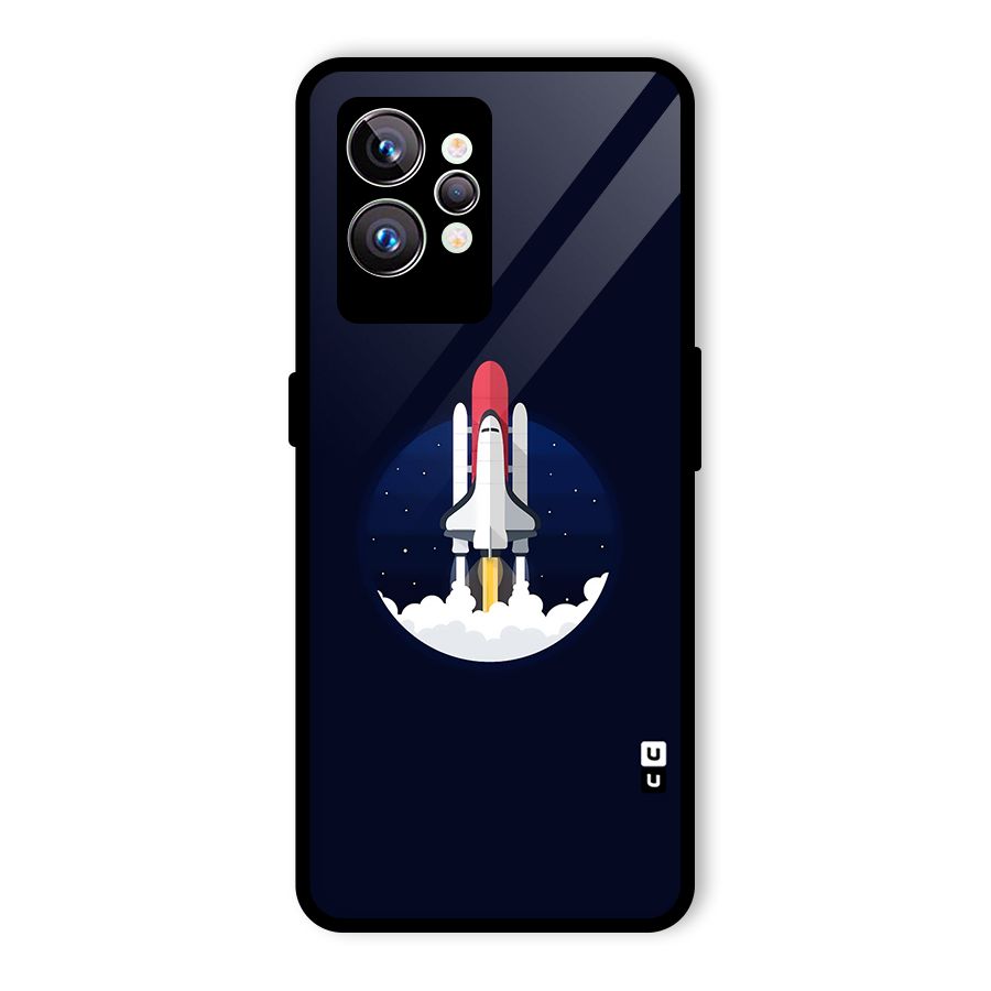 Space Rocket Minimal Glass Back Case for Realme GT2 Pro