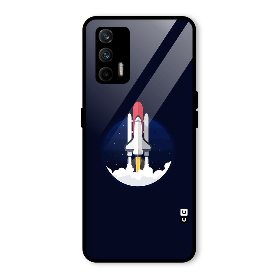 Space Rocket Minimal Glass Back Case for Realme GT 5G