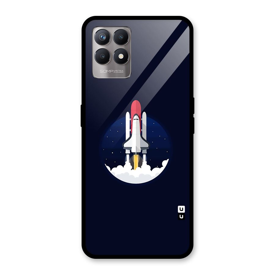Space Rocket Minimal Glass Back Case for Realme Narzo 50