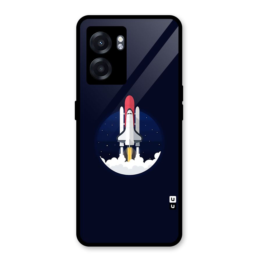 Space Rocket Minimal Glass Back Case for Realme Narzo 50 5G