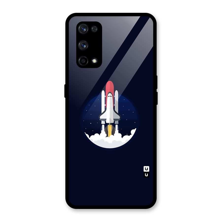 Space Rocket Minimal Glass Back Case for Realme X7 Pro