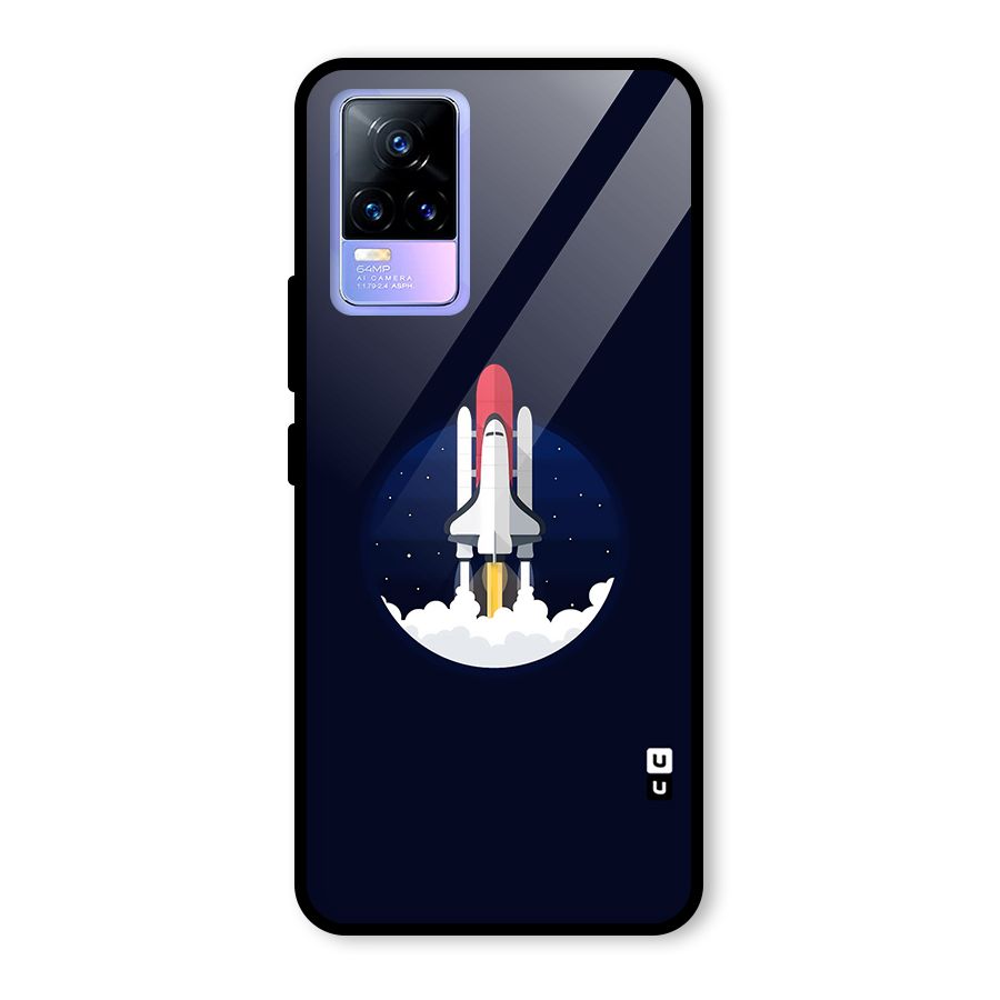 Space Rocket Minimal Glass Back Case for Vivo Y73