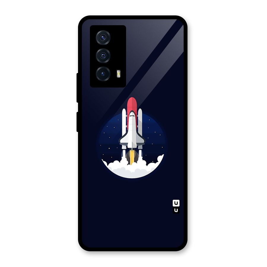 Space Rocket Minimal Glass Back Case for Vivo iQOO Z5