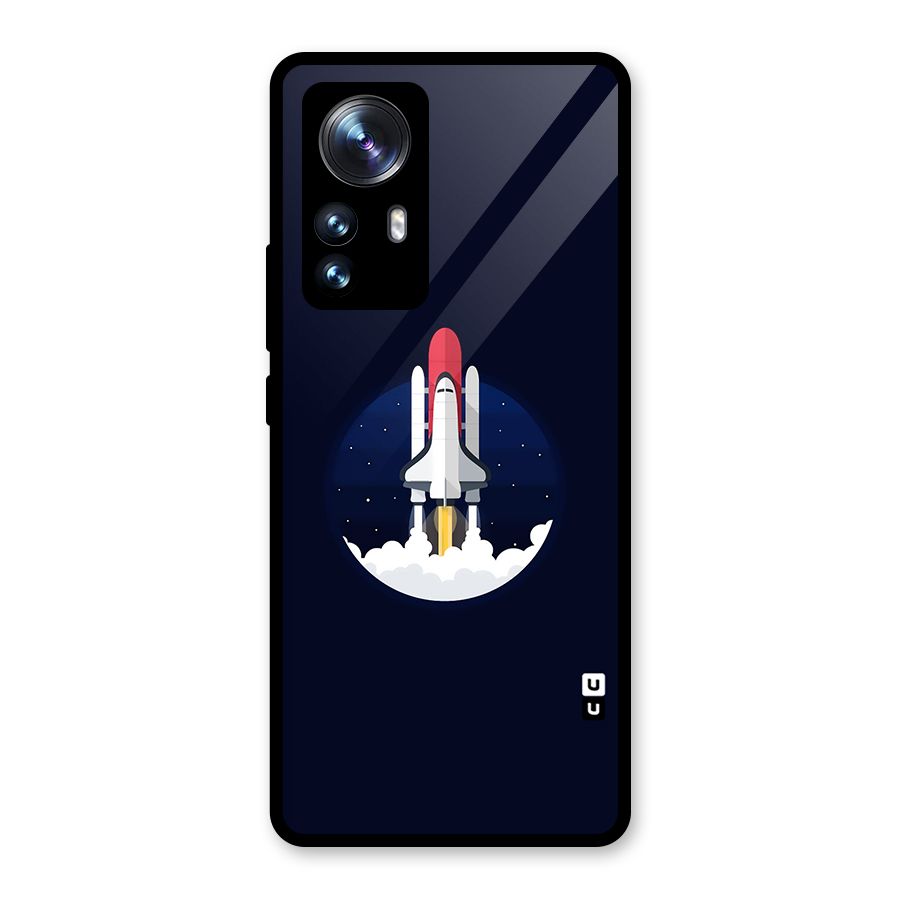 Space Rocket Minimal Glass Back Case for Xiaomi 12 Pro