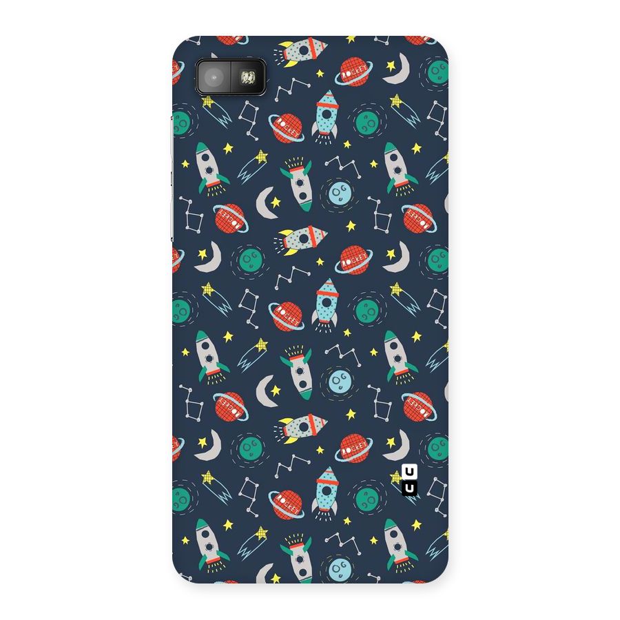 Space Rocket Pattern Back Case for Blackberry Z10