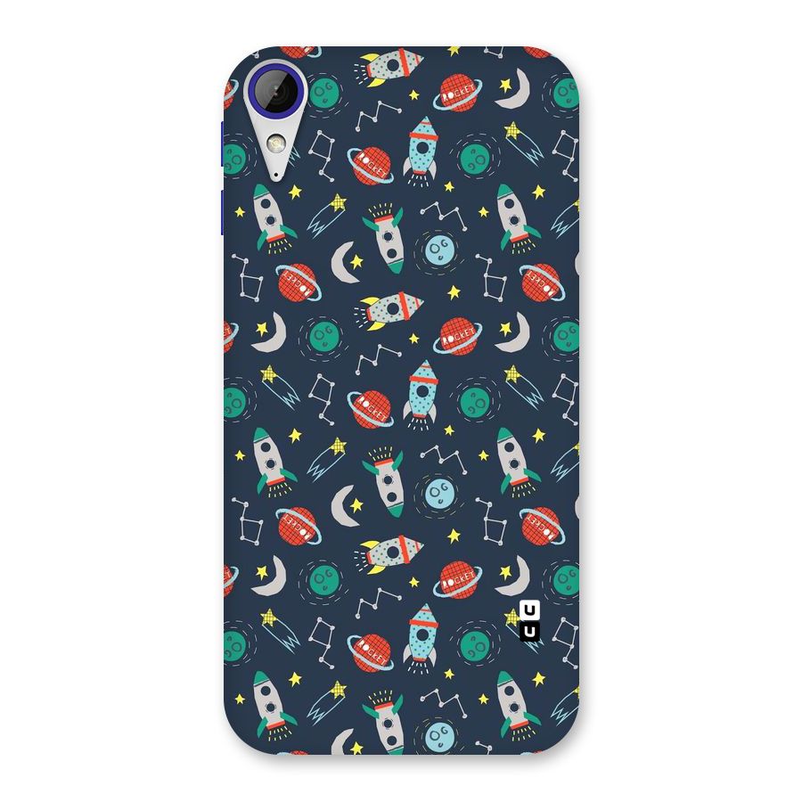 Space Rocket Pattern Back Case for Desire 830