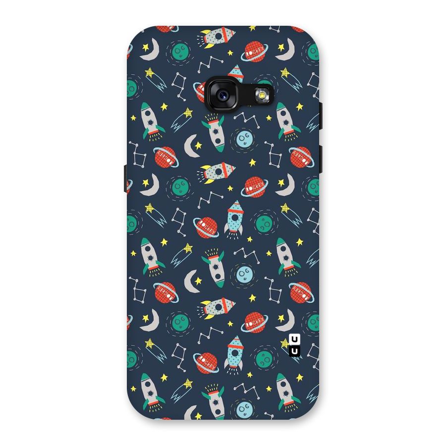 Space Rocket Pattern Back Case for Galaxy A3 (2017)