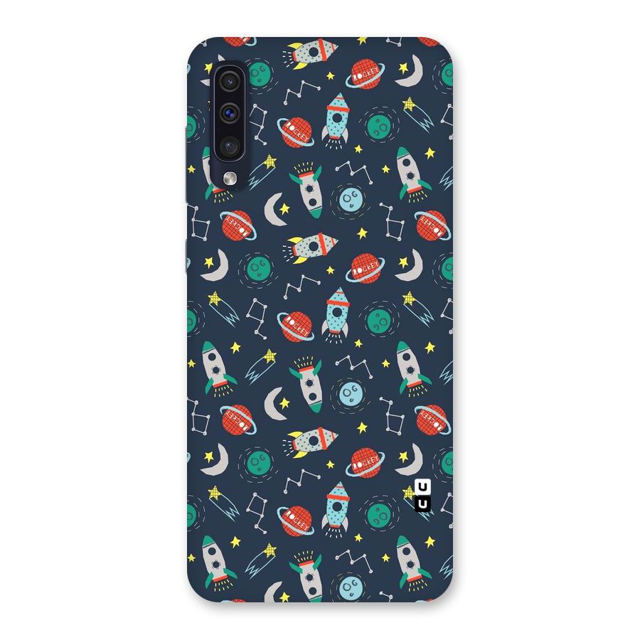 Space Rocket Pattern Back Case for Galaxy A50