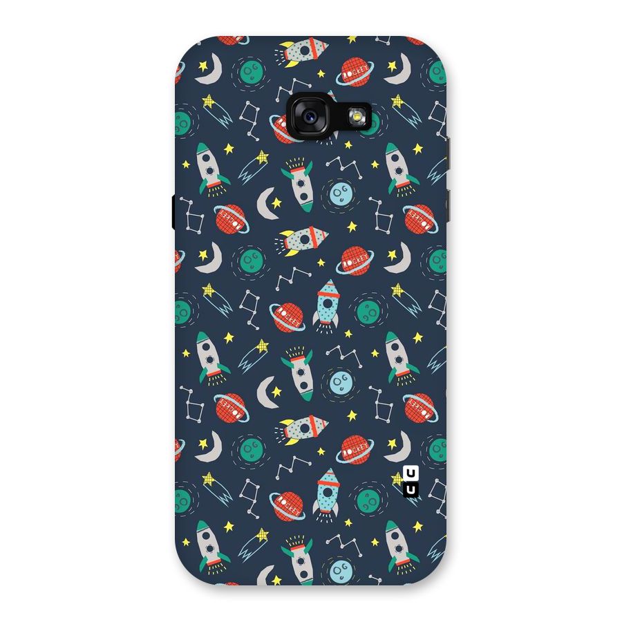 Space Rocket Pattern Back Case for Galaxy A7 (2017)