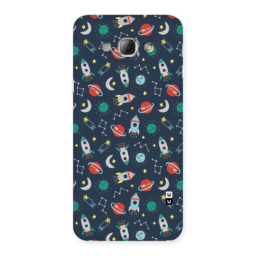 Space Rocket Pattern Back Case for Galaxy A8