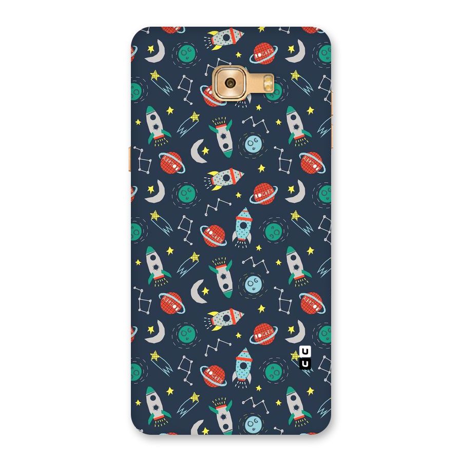Space Rocket Pattern Back Case for Galaxy C9 Pro