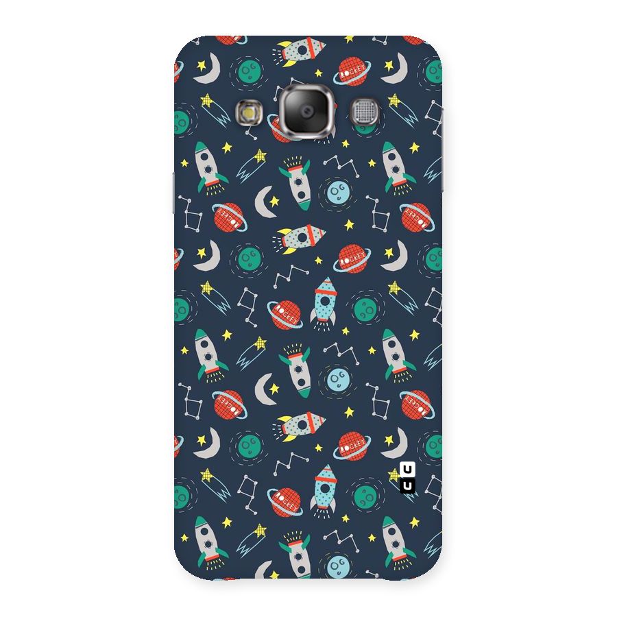 Space Rocket Pattern Back Case for Galaxy E7