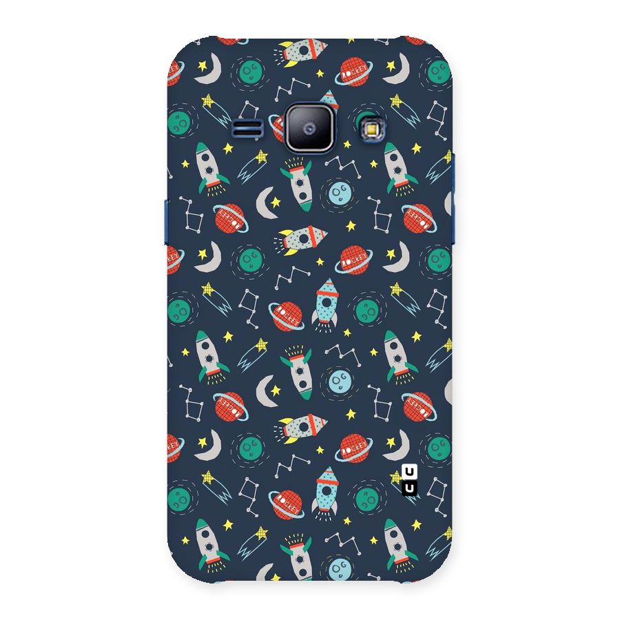 Space Rocket Pattern Back Case for Galaxy J1