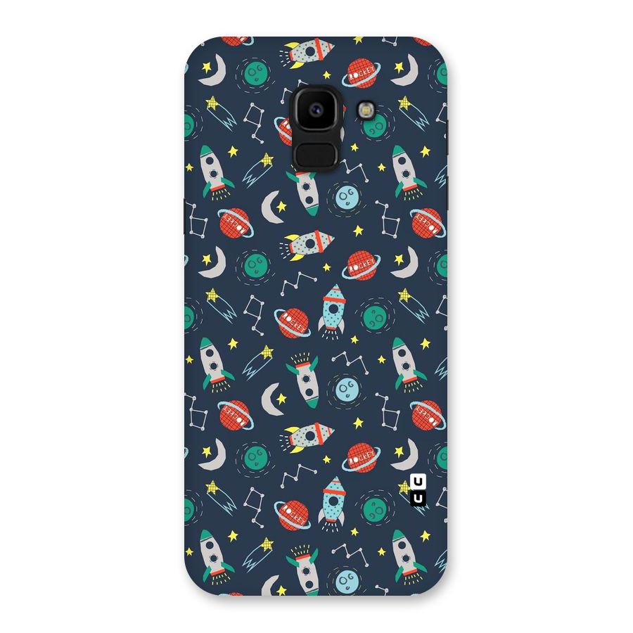 Space Rocket Pattern Back Case for Galaxy J6