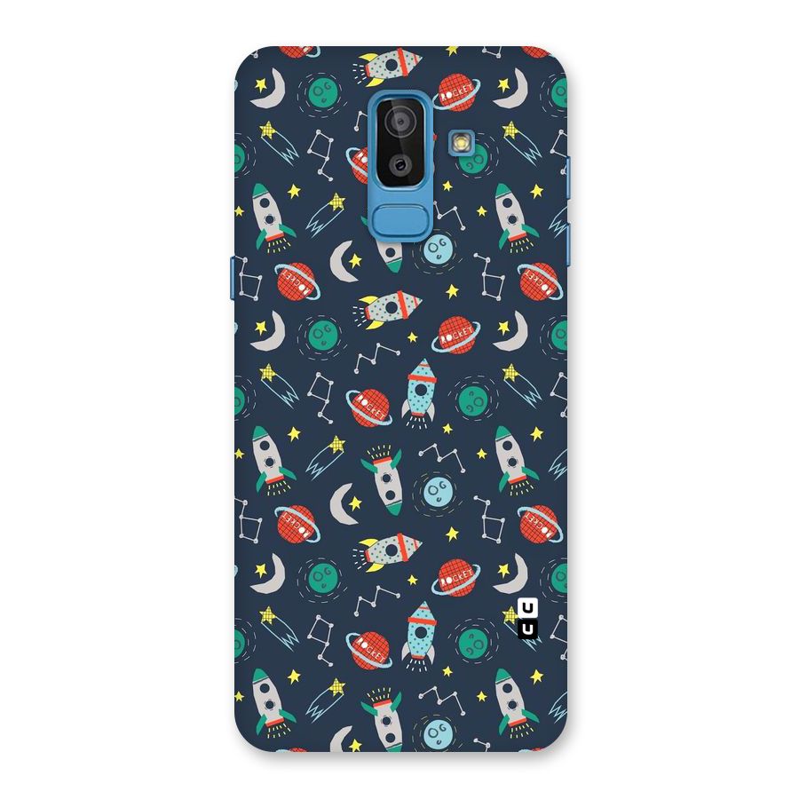 Space Rocket Pattern Back Case for Galaxy J8