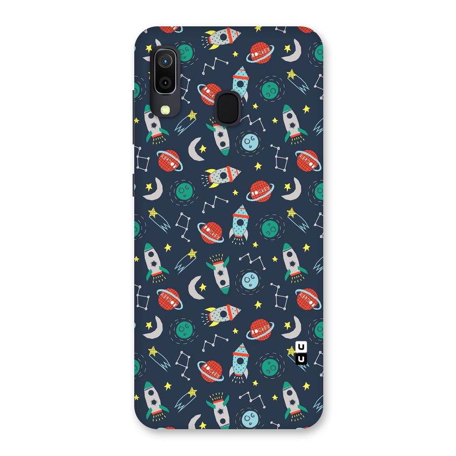 Space Rocket Pattern Back Case for Galaxy M10s
