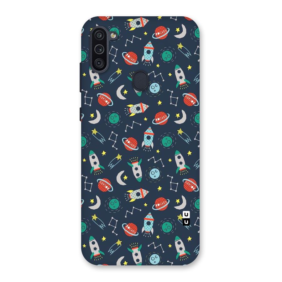 Space Rocket Pattern Back Case for Galaxy M11